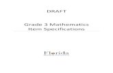 Grade 3 Mathematics Item Specifications...the content and format of the test and test items for item writers and reviewers. Each grade-level and course Specifications document indicates