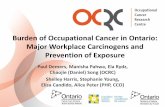 Burden of Occupational Cancer in Ontario: Major Workplace ... · Burden of Occupational Cancer in Ontario: Major Workplace Carcinogens and Prevention of Exposure Paul Demers, Manisha