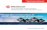 16-bit Embedded Control Solutions · PIC24F: Lowest Power 16-bit MCUs With 16 MIPS performance and an extensive peripheral set, including a graphics controller, USB Device/Embedded