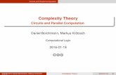 Complexity Theory - Lecture 24: Circuits and Parallel ... · Circuits and Parallel Computation Modelling Parallelism With Circuits Alternating Circuits Different complexity classes