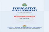 FORMATIVE ASSESSMENT CLASS-IX · Teachers' Manual on Formative Assessment in e-Typewriting- English/Hindi, Class IX PRICE : Rs. FIRST EDITION August, 2011 CBSE, India COPIES: PUBLISHED