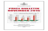 PRICES DIVISION 2016 · Monthly average prices of Tubers during November 2015 October 2016 & November2016 November 2015 October 2016 November 2016. ... Institutions. Among the Retail
