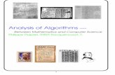 Analysis of Algorithms Š - Inriaiww.inria.fr/colloquium/files/2016/03/flajolet.pdf9 Aryabhata 499 3.1416 (=62832/2000) 10 Brahmagupta 640 3.1622 (= sqrt10) 11 Al-Khwarizmi 800 3.1416