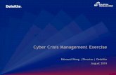 Cyber Crisis Management Exercise · Criminal Hacking ... Out-of-the-box Exercise Exploring Learning Assessing Testing Organizational needs range from basic incident exercising to