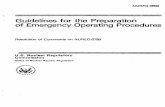 NUREG-0899, 'Guidelines for the Preparation of Emergency ... · Emergency Operating Procedures Generation Package. A description of the contents of the Procedures Generation Package