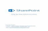 Step by Step Administration...Step by Step SharePoint Manual 4 1. Manage Permissions A fundamental responsibility concerning site security is to manage who can access resources on