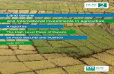 Land tenure and international investments in agriculture HLPE 2 · 2013-07-26 · Level Panel of Experts on Food Security and Nutrition (HLPE) to conduct a study on land tenure and