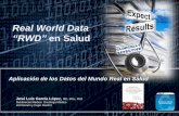 Real World Datafundaciongasparcasal.org/ficheros/CISFARHXI-JLGarcia.pdf · Real World Data “RWD” en Salud José Luis García López, MD, MSc, PhD Subdirector Médico. Oncólogo