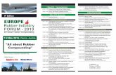 4th Edition EUROPE' Rubber ... · All about rubber compounding 7-9 May 2019, Vienna, Austria "All about Rubber ... Mg-chemistry Consulting Optimization Of peroxide Curable FPM Compound