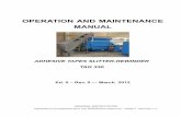 OPERATION AND MAINTENANCE MANUAL · Basic therminology, methodology UNI EN 12100-2 (April 2005): Machinery safety. Fundamental concepts, general prin-ciples for design. ... electrical