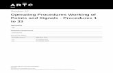 Operating Procedures Working of Points and Signals - Procedures … · 2018-03-18 · Section 27 Operating Procedures Working of Points and Signals - Procedures 1 to 33 TA20 – ARTC
