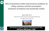 Effect of pavement surface and structural conditions on ... · Effect of pavement surface and structural conditions on rolling resistance and fuel consumption: Evaluation of empirical