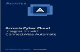 Acronis Cyber Cloud · Automate. Login –the user name of the customer account. By default, it is combined from your account user name in ConnectWise Automate and the client name.