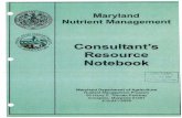 MDE Consultant's Resource Notebook · 2) Notebook: "Maryl...,d Nutrient Management Law, Regulations and Manual 3) Consultant's Resource Notebook . Course Desc.rtptJon for "Fundamentals