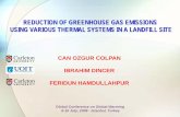 REDUCTION OF GREENHOUSE GAS EMISSIONS USING VARIOUS ... · • It is generally assumed that landfill gas has a composition of 50% CH 4 and 50% CO 2. Hence, total landfill gas generation