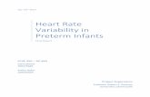 Heart Rate Variability in Preterm InfantsHeart rate variability (HRV) refers to variations of the RR-interval, that cannot always be seen in the tachogram. Metrics are used to quantify