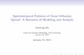 Spatiotemporal Patterns of Avian Influenza Spread: A ... · Spatiotemporal Patterns of Avian In uenza Spread: A Narrative of Modeling and Analysis Jianhong Wu Centre for Disease Modelling,