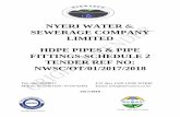 NYERI WATER SEWERAGE COMPANY LIMITED HDPE PIPES …...NYERI WATER & SEWERAGE COMPANY LIMITED HDPE PIPES & PIPE FITTINGS-SCHEDULE 2 TENDER REF NO: ... HDPE PIPES & PIPE FITTINGS-SCHEDULE