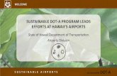 PowerPoint Presentation · sustainable DOT-A SUSTAINABLE AIRPORTS . MESSAGE FROM OUR LEADERS ... Airport parking fees waived for EVs sustainable DOT-A SUSTAINABLE AIRPORTS . STORMWATER