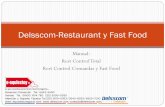 Delsscom-Restaurant y Fast Food · Menú Acceso a Delsscom Liberar licencia Por donde empezar Alta de productos, bebidas, ingredientes y otros Configurar ticket Configurar modulo