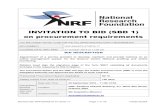 INVITATION TO BID (SBD 1) on procurement requirements · Bid Number NRF|SAASTA 07 2016-17 Page 1 of 78 Initials:SCQA INVITATION TO BID (SBD 1) on procurement requirements YOU ARE