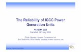 The Reliability of IGCC Power Generation Units · 2006-05-21 · • Support the Electric Power & Industrial Process markets… • Recognized leader through ORAP… the Most Comprehensive
