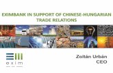 EXIMBANK IN SUPPORT OF CHINESE-HUNGARIAN TRADE … · FORFAITING, SHORT-TERM PURCHASE OF RECEIVABLES RE-FINANCING FOR POST FINANCING EXPORT PRE-FINANCING INVESTMENT FINANCING EXPORT