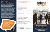 If you were aware of an issue Take a Stand unique in your ... · Take a Stand is an award-winning program that supports workplaces to become leaders in taking a stand against sexism