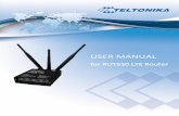 USER MANUAL - Winther Wireless · 2014-04-28 · 4. Connect to the device wirelessly (SSID: Teltonika) or use Ethernet cable and plug it into any LAN Ethernet port. Logging in After