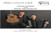 Ilkley Concert Club · major (RV93) was written in the 1730s and is one of four works for lute by Vivaldi. The lute was an important instrument in the 16th and 17th centuries, but