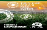 THE FUTURE OF B.C.’S FOOD SYSTEM - govTogetherBC · 2020-01-30 · B.C. is a recognized producer of high-quality, safe, nutritious agricultural products. With over 300 commodities,