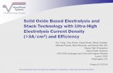 Solid Oxide Based Electrolysis and Stack …...Solid Oxide Based Electrolysis and Stack Technology with Ultra-High Electrolysis Current Density (>3A/cm2) and Efficiency This presentation