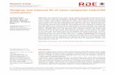Marginal and internal fit of nano-composite CAD/CAM ... · Marginal and internal fit of nano-composite CAD/CAM restorations Objectives: The purpose of this study was to compare the