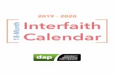 2019 - 2020 18-Month Interfaith Calendar...Page 2 18-MONTH INTERFAITH CALENDAR To foster and support inclusive communities, Diversity Awareness Partnership is pleased to present the