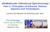 BioMolecular Vibrational Spectroscopy: Part 1: Principles of … · BioMolecular Vibrational Spectroscopy: Part 1: Principles of Infrared, Raman Spectra and Techniques Lectures for