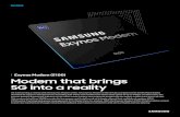 Modem that brings 5G into a reality - Samsung Electronics America · 2019-04-10 · Versatile single chip. The Exynos Modem 5100 is a multi-mode modem that supports 5G NR as well
