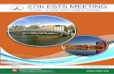 27th ESTS MEETINGHa'penny Bridge Thr»JernólóBar Hall Molly Malone Statue Q Dublin castle St Mary's pro Cathedral Tara Streete The Gibson 3Arena Connolly Train Docklands Traíi'â