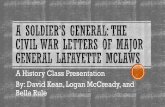 A History Class Presentation By: David Kean, Logan ......A History Class Presentation By: David Kean, Logan McCready, and ... sewing machine, I intend to buy one in Savannah as there