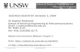 ELEC4623/ELEC9734: Semester 2 2009ELEC4623/ELEC9734: … · 2009-07-28 · Biomedical Instrumentation , Measurement and Design ELEC4623/ELEC9734 Lectures 3 & 4 Biopotential Electrodes