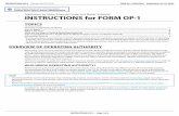 FMCSA Form OP-1 · 2019-12-13 · INSTRUCTIONS for FORM OP-1 TOPICS WHO NEEDS OPERATING AUTHORITY? ... form(s) with FMCSA Step 5 Applicant or Process Agent files Form BOC-3 with FMCSA
