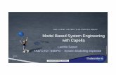 Model Based System Engineering with Capella · 2016-06-03 · 83230347-DOC-TAS-FR-002 02/06/2016 Ref.: Model Based System Engineering with Capella Laetitia Saoud TAS/ CTO / SSEPG
