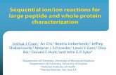 Sequential ion/ion reactions for large peptide and whole protein … · 2010-08-11 · 1Department of Chemistry, University of Wisconsin-Madison 2Department of Chemistry, University