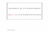 MARKS & STANDARDS 2011-12 EXAMINATIONS · 2011-12 EXAMINATIONS . Marks & Standards v. 5 22nd August 2011 2 OLLSCOIL NA hÉIREANN, GAILLIMH NATIONAL UNIVERSITY OF IRELAND, GALWAY MARKS
