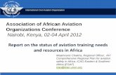 Association of African Aviation Organizations Conference · Report on the status of aviation training needs and resources in Africa 1 Association of African Aviation Organizations