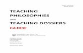 TEACHING PHILOSOPHIES Philosophies...Teaching Philosophies and Teaching Dossiers Guide 6 Kenny, Berenson, Jeffs, Nowell & Grant (2018) Introduction Teaching and learning in higher