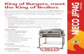 King of Burgers, meet INTERNATIONAL the King of Broilersnieco.com/wp-content/uploads/2017/04/Nieco-JF94G-INTL-Sales-Sheet... · King of Burgers, meet the King of Broilers NIECO Designed