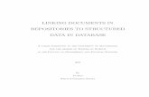 LINKING DOCUMENTS IN REPOSITORIES TO STRUCTURED DATA …maol/report.pdf · LINKING DOCUMENTS IN REPOSITORIES TO STRUCTURED DATA IN DATABASE A thesis submitted to the University of