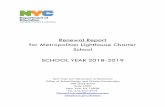 Renewal Report for Metropolitan Lighthouse Charter School … · Renewal Report for Metropolitan Lighthouse Charter School SCHOOL YEAR 2018-2019 NEW YORK CITY DEPARTMENT OF EDUCATION