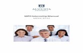 MPH Internship Manual - Augusta State University · 2019-02-26 · MPH Internship Manual . MPHC 8722 . TABLE OF CONTENTS. Introduction 3 . Purpose 4 - Goals of the Internship - MPH