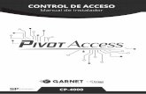 CONTROL DE ACCESO - Garnet...con paneles y teclados de alarmas Alonso A2K4-NG y A2K8. (Versión 3.1 o superior). Cada módulo de control de acceso CP-4000 permite contro-lar hasta